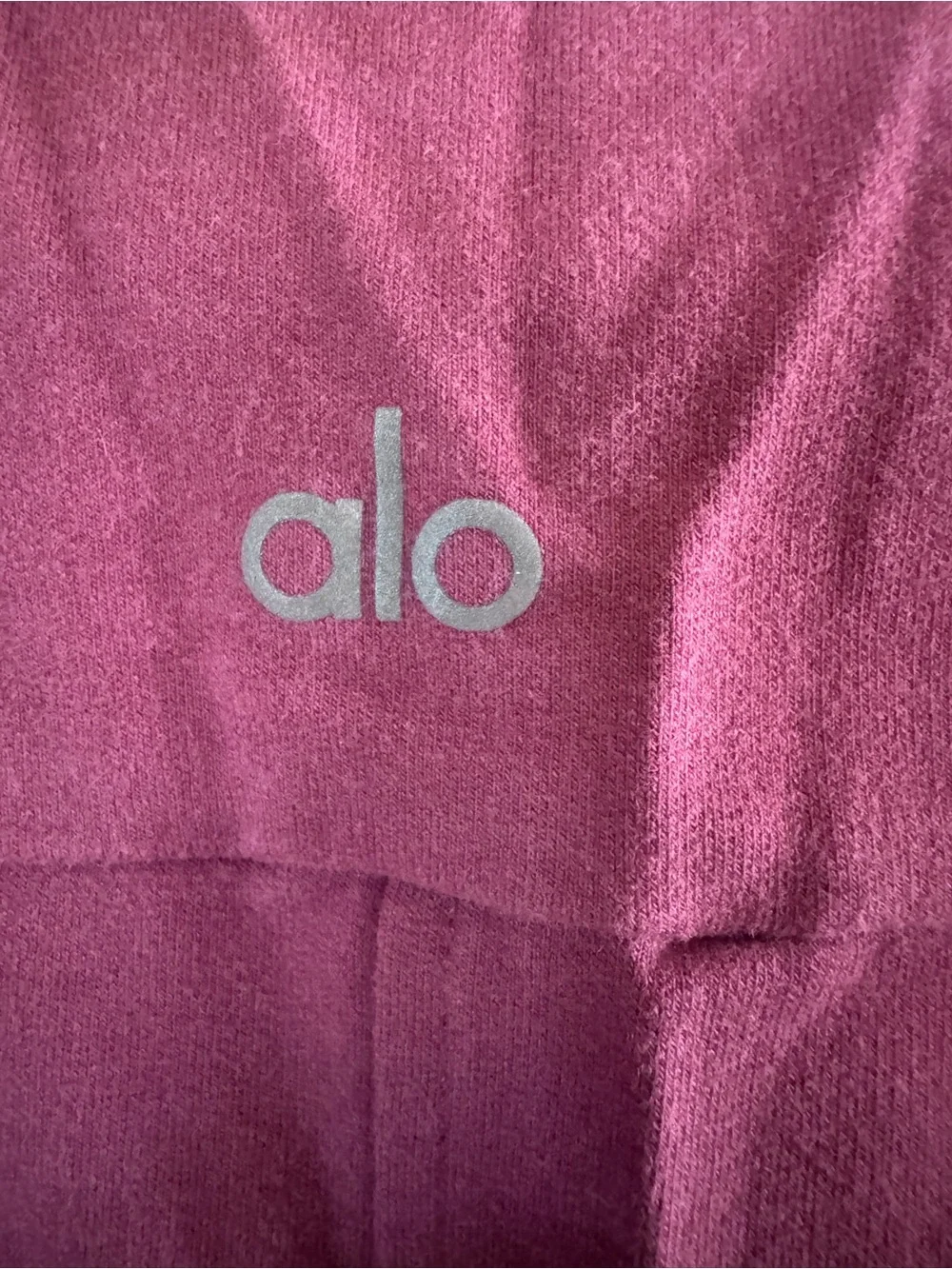 💗 ALO Long Sleeve Cropped Corset Top — Pink | XS